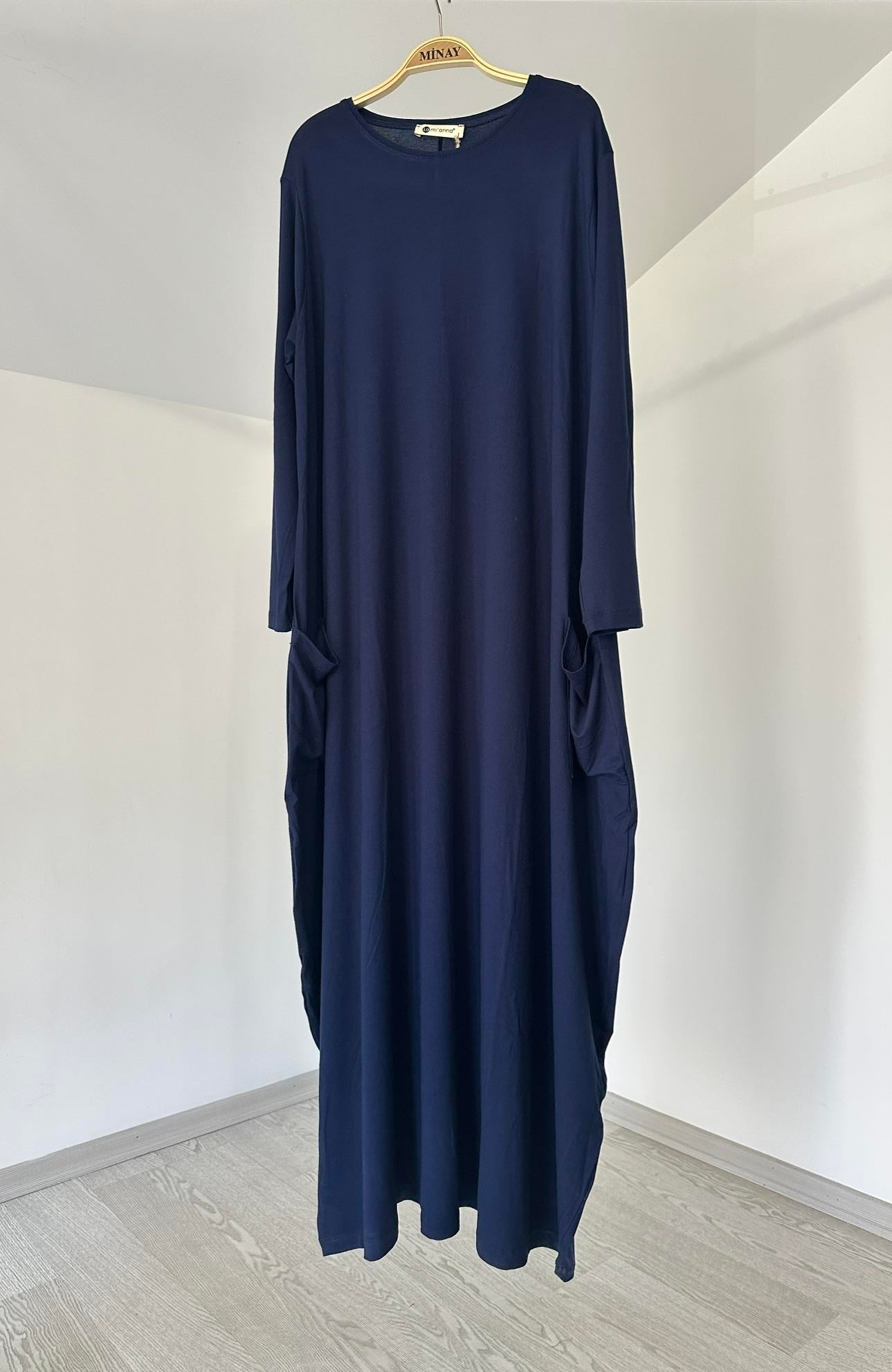 007 Rahat Kalıp Viscose Elbise-Laci