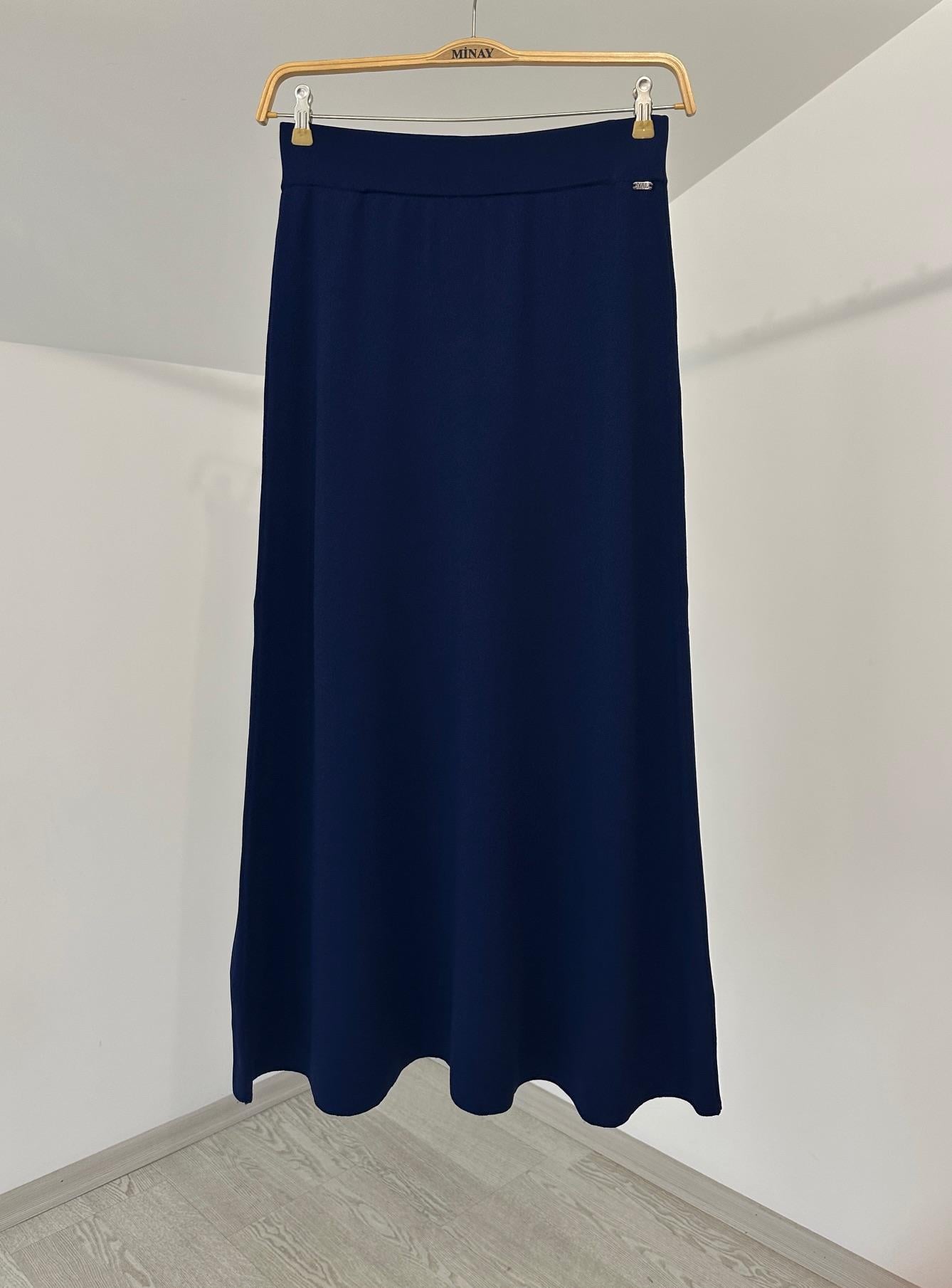 13016 İtalyan Rayon İplik Triko Etek-Laci