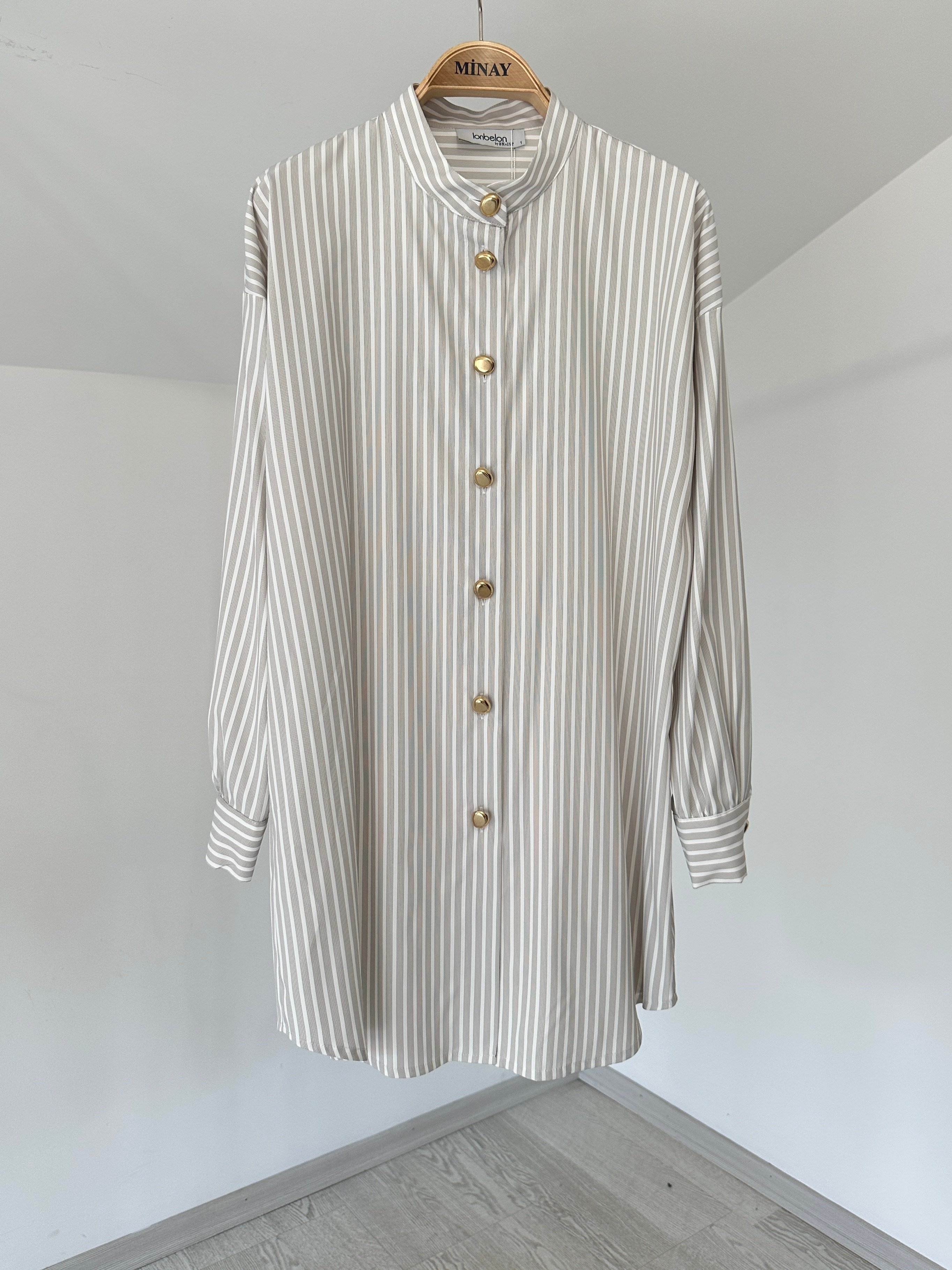 1573 Gold Düğmeli Tunik-Taş