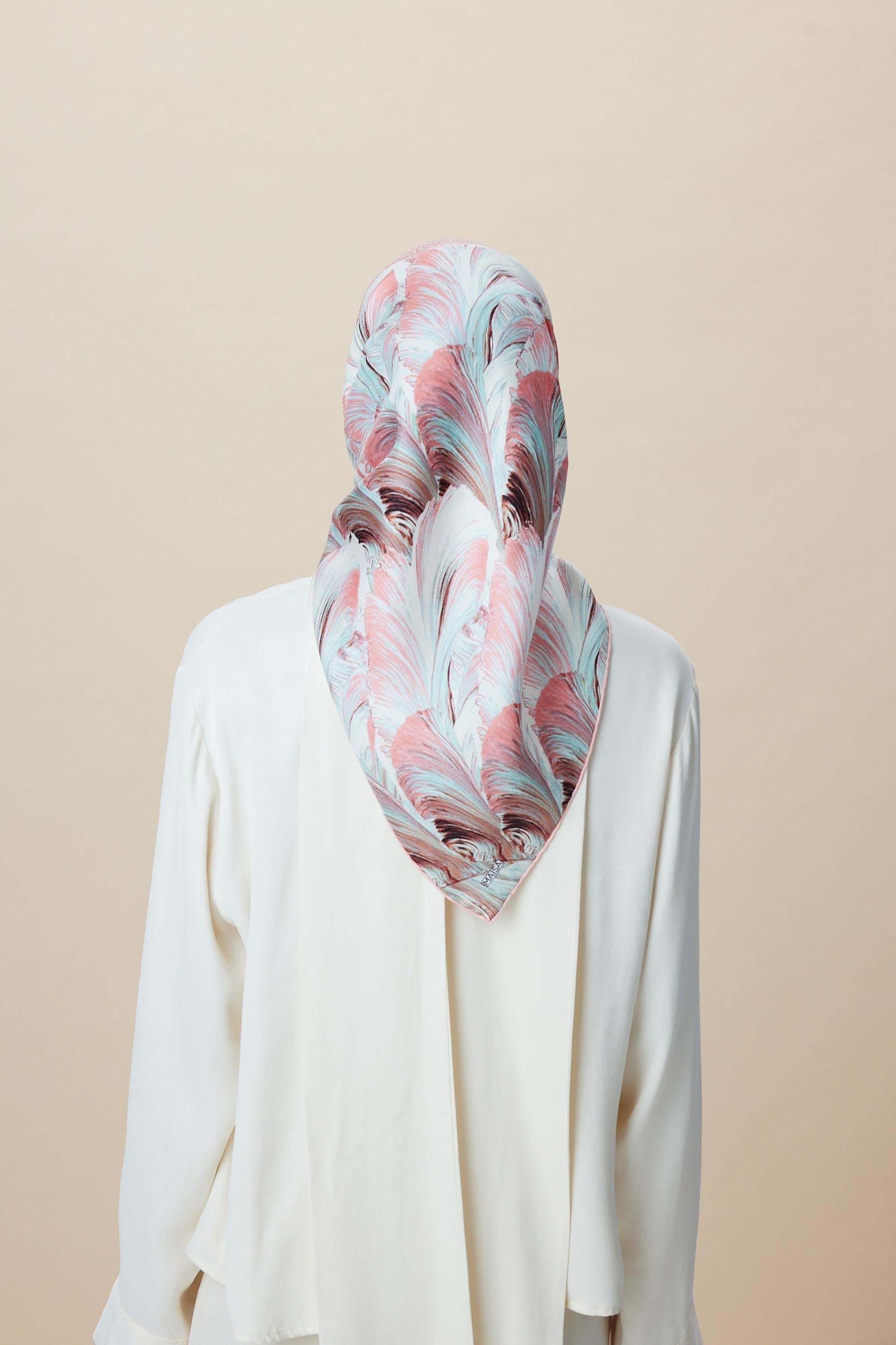 16543 Maisa Tivil İpek Eşarp-Pembe