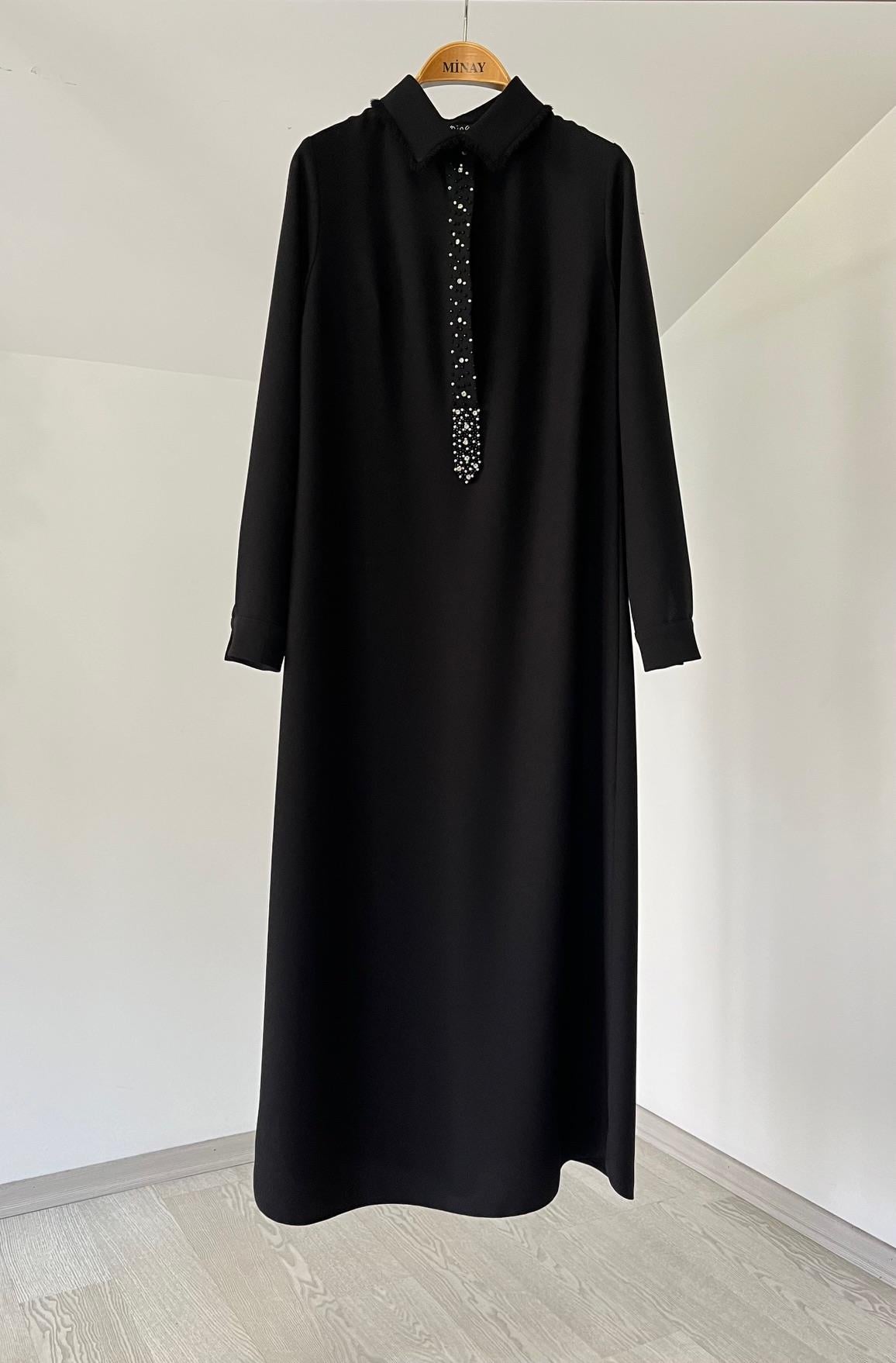 2239W Özel Seri Patı Taşlı Elbise