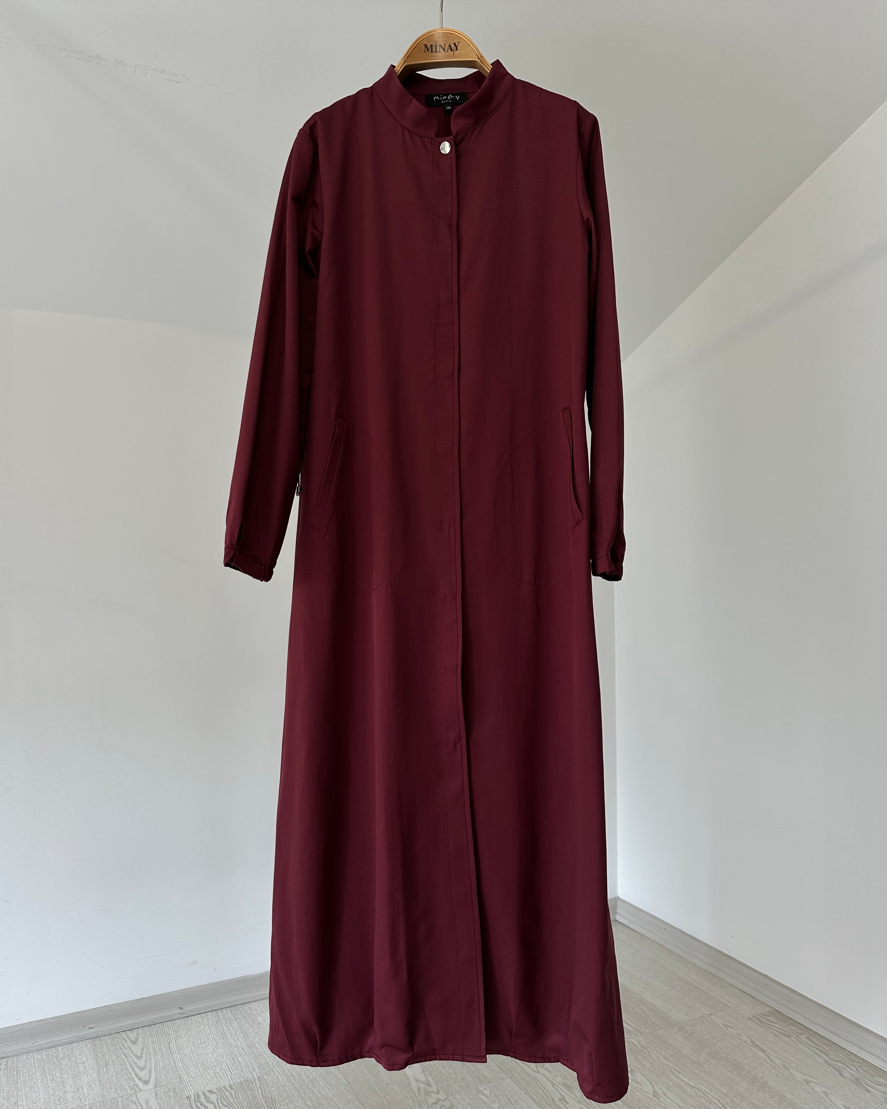 3228 Hakim Yaka Pardösü-Bordo