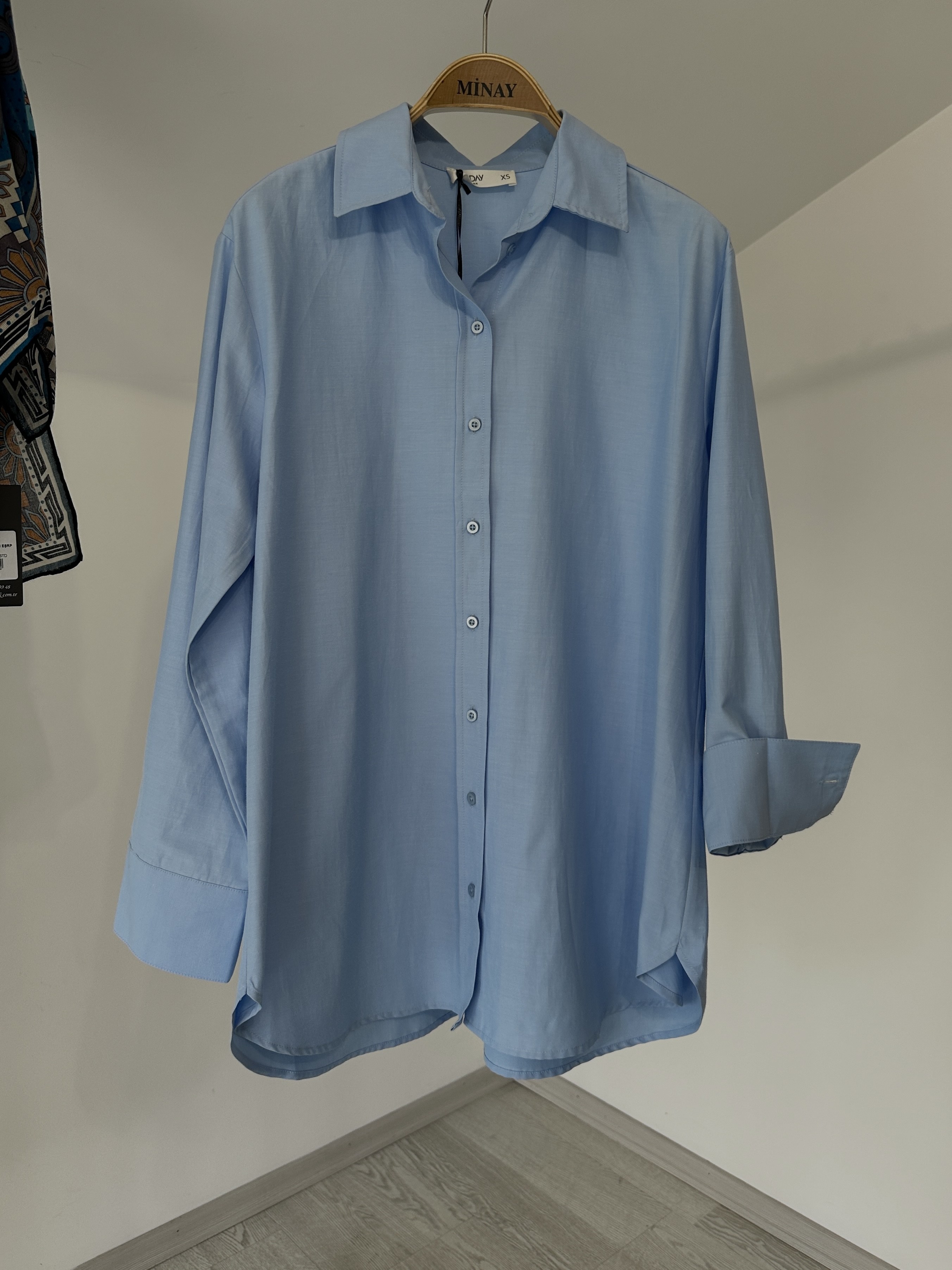 51012K Rahat Kalıp Basic Tunik-Mavi