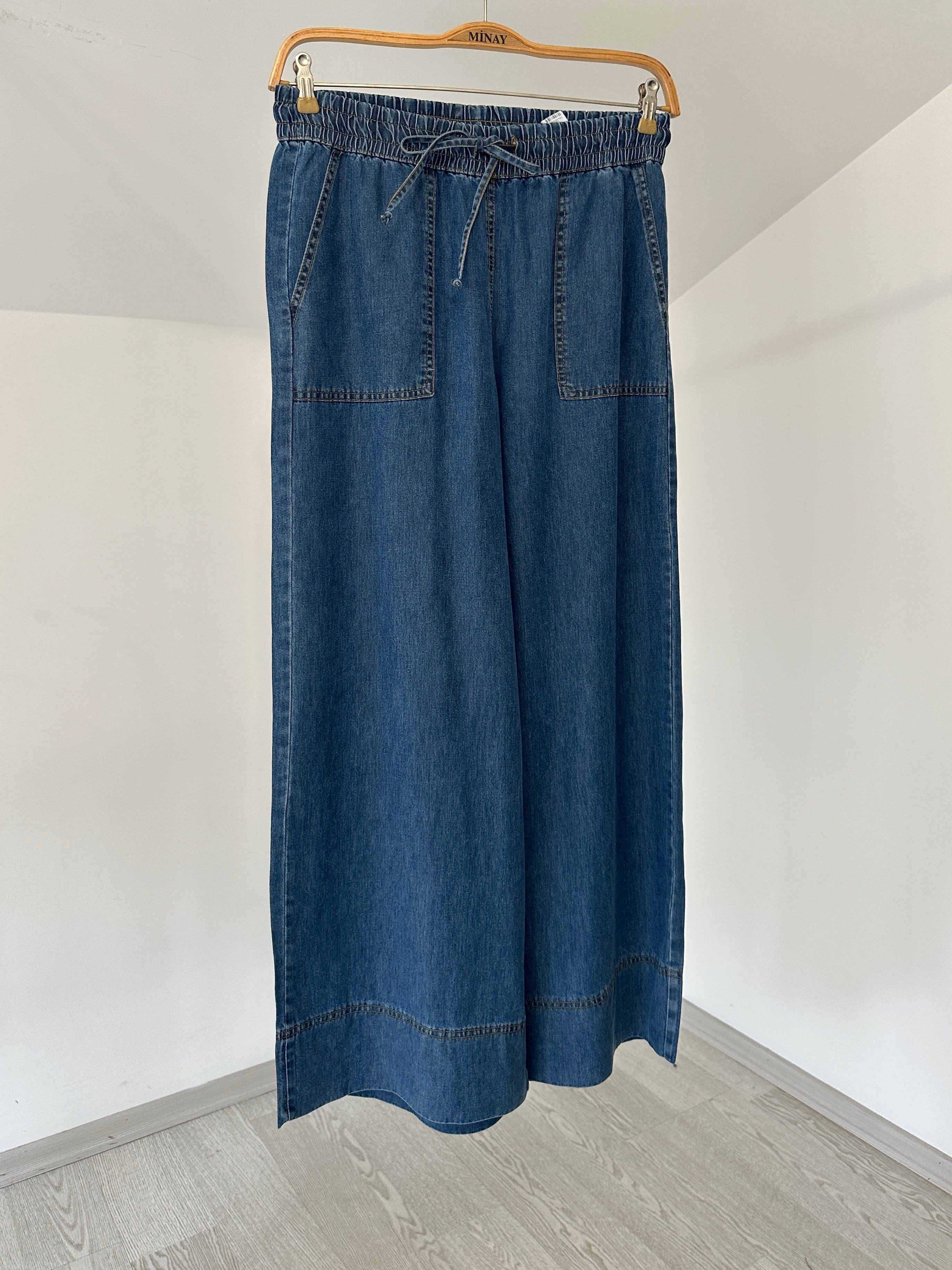 70127 Bol Paça Denim Pantolon-Mavi