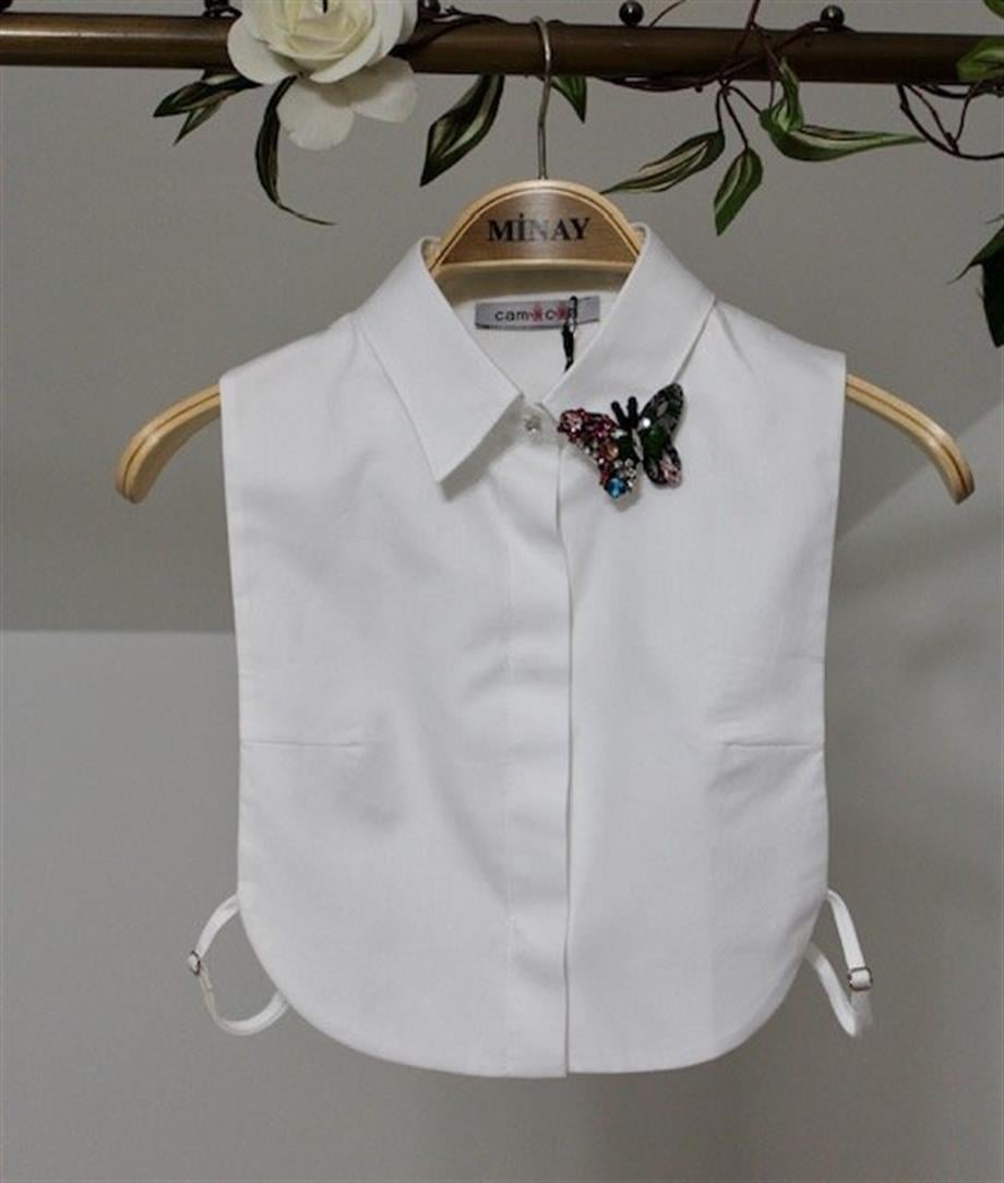 9999 Kelebek İşlemeli Yaka