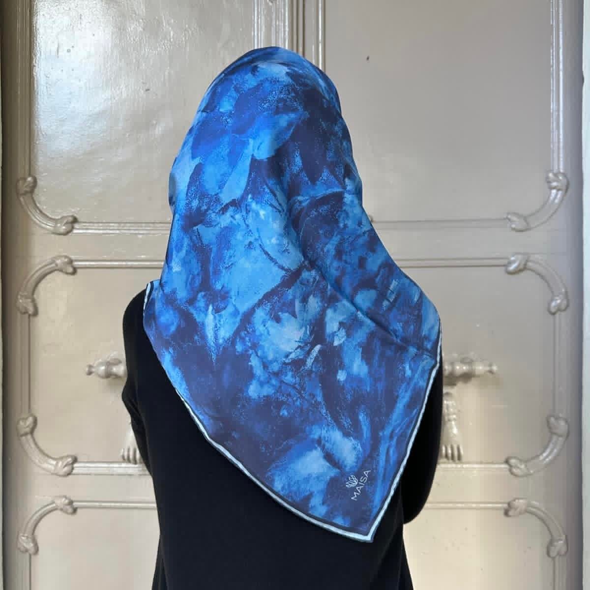 TİVİL İPEK EŞARP-SAKS