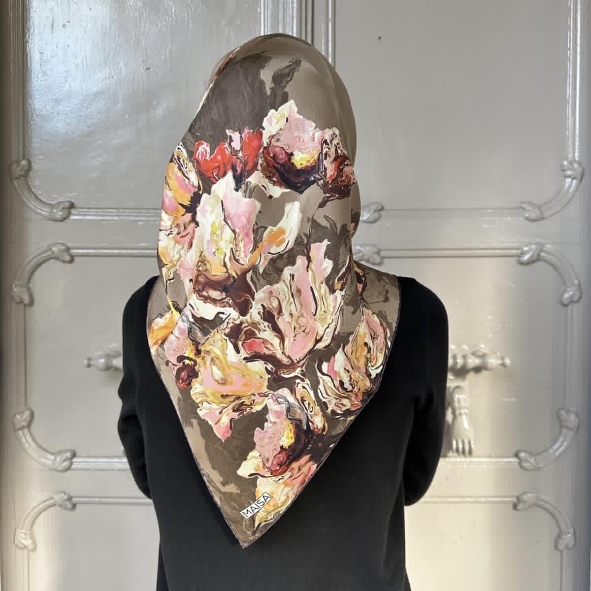 TİVİL İPEK EŞARP-VİZON