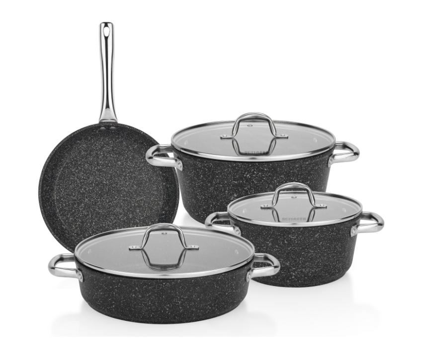 SCHAFER DARK MİLLARD Y.Y TENCERE SETİ-İND-7PRÇ-SİYAH