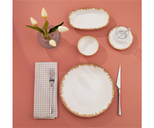 SCHAFER FARİNA KAHVALTI TAKIMI-32 PARÇA-BEJ