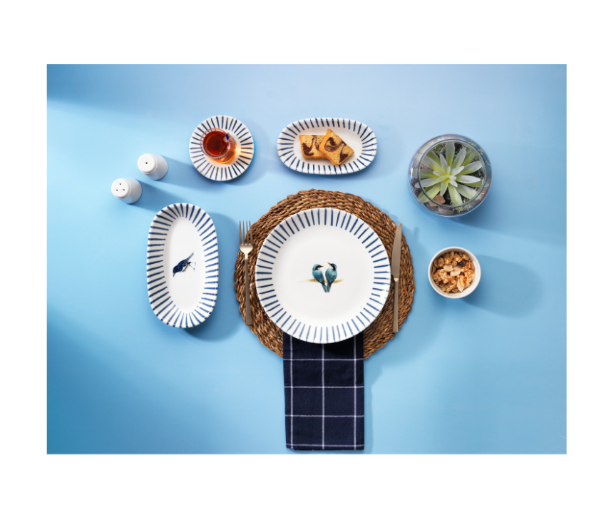 SCHAFER CHARLOTTE KAHVALTI TAKIMI-32 PARÇA-MAVİ