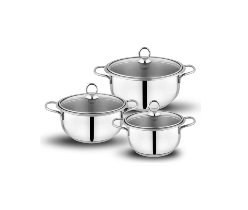 SCHAFER GUSTAVA KAPAKLI GÜVEÇ SET-6 PARÇA-INOX