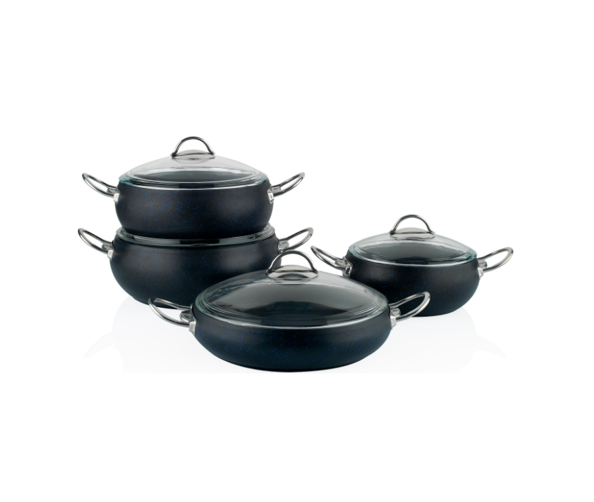 SCHAFER NEW JUPİTER Y.Y TENCERE SETİ 8 PARÇA-LACİVERT