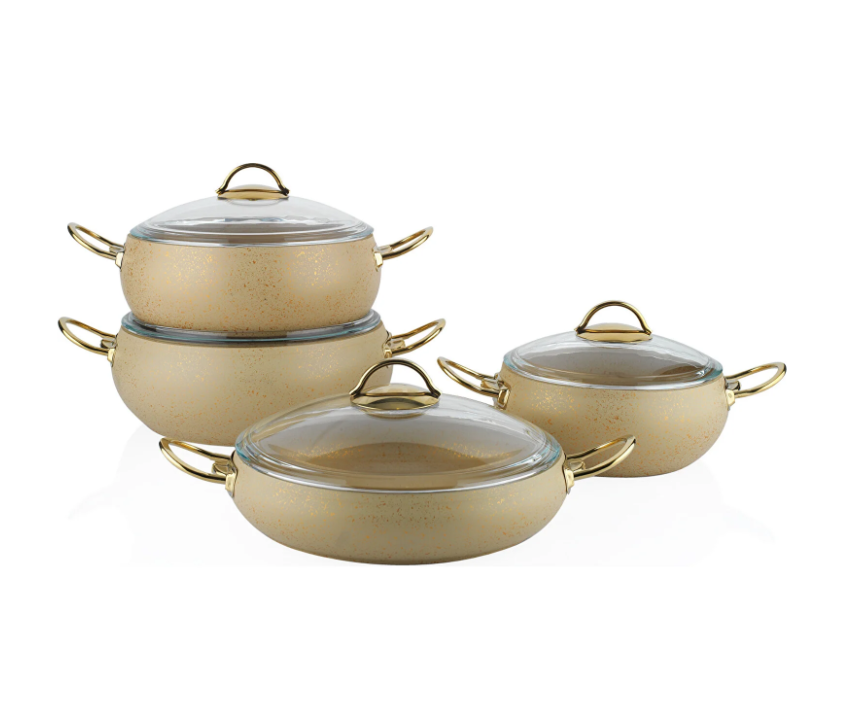 SCHAFER NEW JUPİTER Y.Y TENCERE SETİ 8 PARÇA-KREM