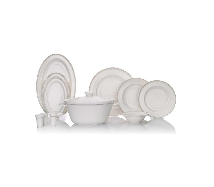 SCHAFER QUEEN LİNY BONE YEMEK TAKIMI 60 PRÇ-GÜMÜŞ
