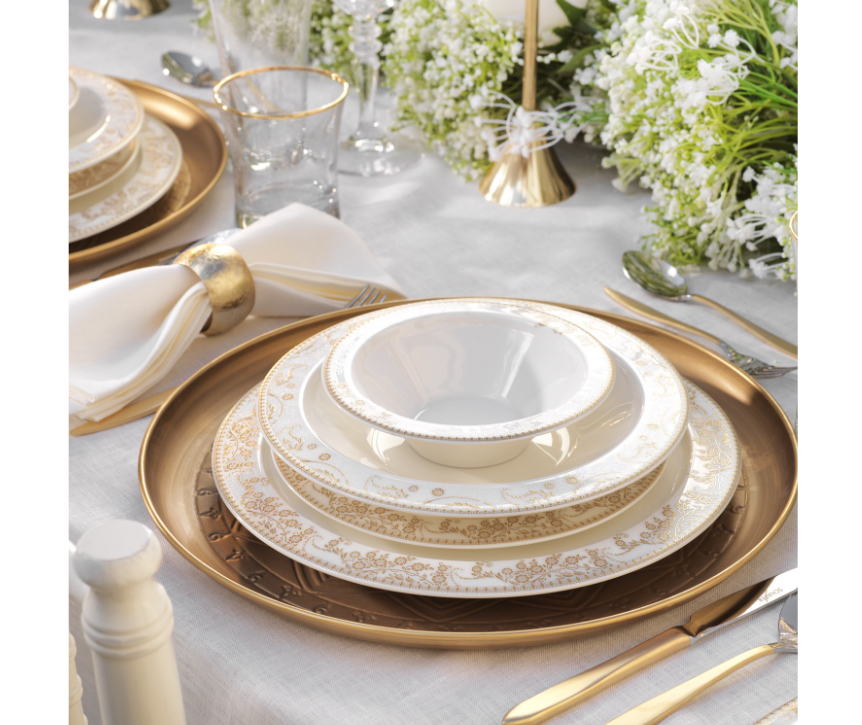 SCHAFER TILSIM BLOOMFEST YEMEK TAKIMI 60 PARÇA-GOLD