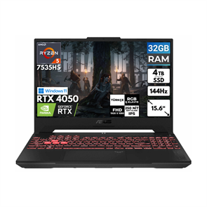 Asus TUF Gaming A15 Ryzen 5-7535HS 32 GB 4 TBSSD RTX4050 15.6'' FHD Windows 11 Pro Taşınabilir Bilgisayar FA507NU-LP157 BT72