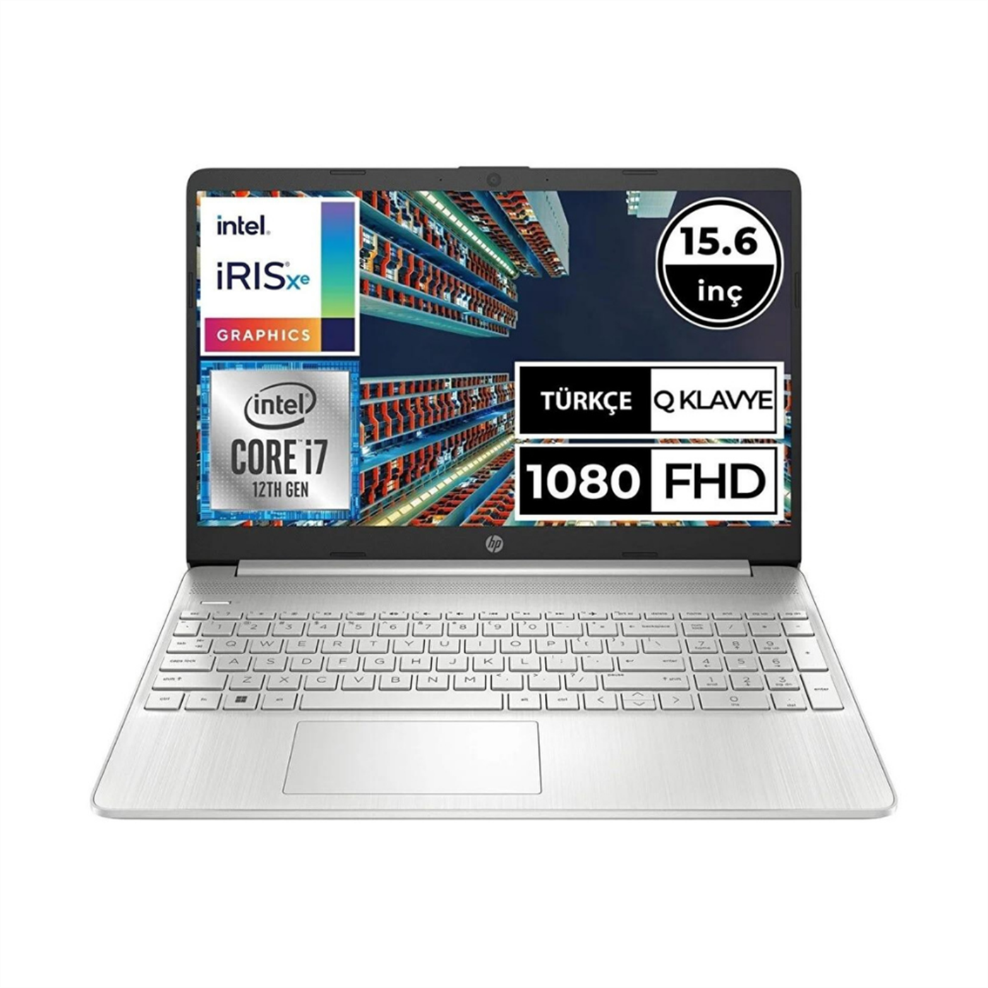 HP 15S-FQ5004NTA14 Intel Core i7 1255U 8GB 1TB SSD Windows 10 Home 15.6"  FHD Taşınabilir Bilgisayar 6G0B7EAA14