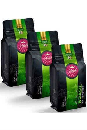 Anişah Brezilya Santos Filtre Kahve Çekirdek 3*250 gram - 3'lü Paket - ANISAH COFFEE