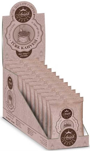 ANISAH COFFE TOPTAN ÖĞÜTÜLMÜŞ TÜRK KAHVESİ 100 gr x 48 Ad.