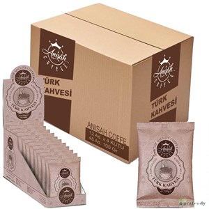 ANISAH COFFE TOPTAN ÖĞÜTÜLMÜŞ TÜRK KAHVESİ 100 gr x 48 Ad. - ANISAH COFFEE
