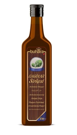 BUHARA 100% DOĞAL ENGİNAR SİRKESİ CAM ŞİŞE 500 ML - BUHARA