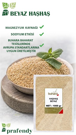 BUHARA HAŞHAŞ BEYAZ 1000 GR