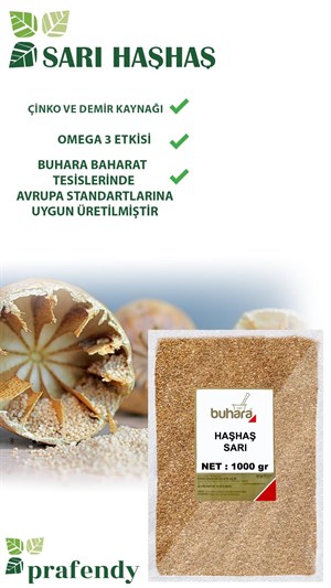 BUHARA HAŞHAŞ SARI 1000 GR