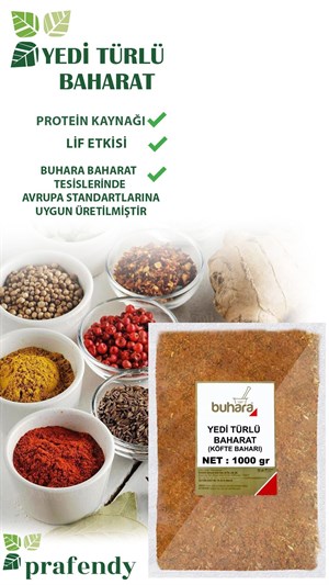BUHARA KÖFTE BAHARI-YEDİ TÜRLÜ BAHARAT 1000 GR 