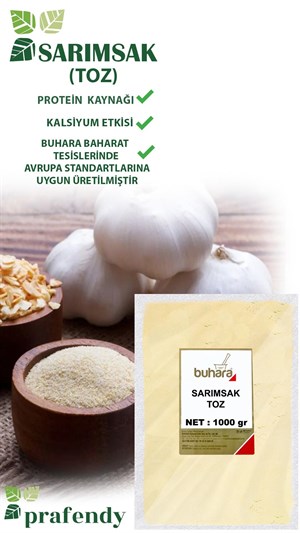 BUHARA SARIMSAK TOZU 1000 GR 