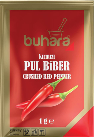 BUHARA TEK KULLANIMLIK POŞET PULBİBER  1 GR x 1000 Ad