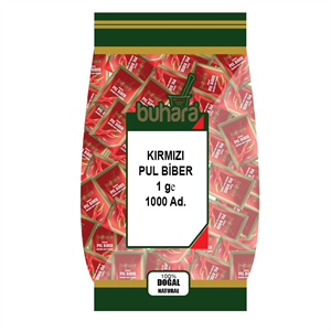 BUHARA TEK KULLANIMLIK POŞET PULBİBER  1 GR x 1000 Ad