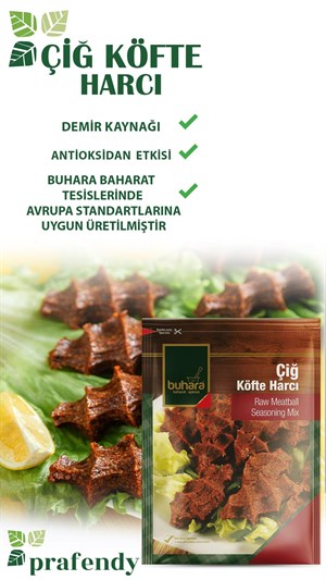 BUHARA TOPTAN ÇİĞ KÖFTE HARCI 100 GR x 16 Ad.
