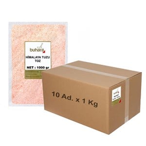 BUHARA TOPTAN HİMALAYA TUZU TOZ 1 KG x 10 Ad - 10 KG - BUHARA