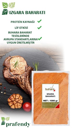 BUHARA TOPTAN IZGARA BAHARATI 1 KG x 10 Ad - 10 KG