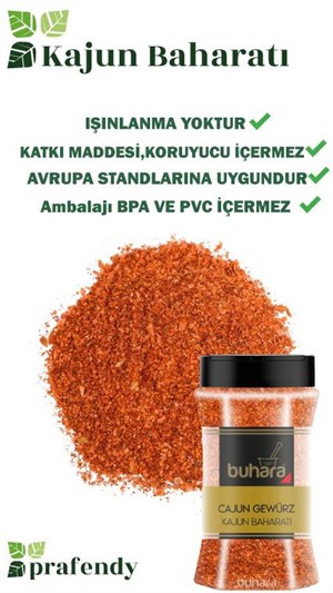 BUHARA TOPTAN KAJUN BAHARATI 160 GR x 12 Ad. PET