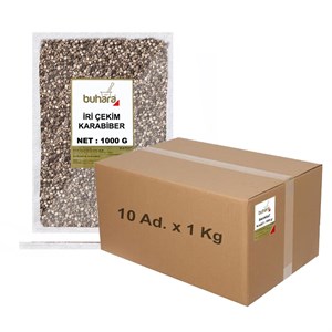 BUHARA TOPTAN KARABİBER KIRIK İRİ ÇEKİM 1 KG x 10 Ad - 10 KG - BUHARA