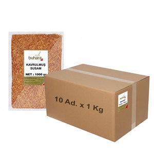 BUHARA TOPTAN KAVRULMUŞ SUSAM 1 KG x 10 Ad - 10 KG - BUHARA