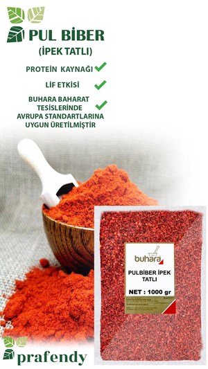 BUHARA TOPTAN PULBİBER İPEK TATLI 1 KG x 10 Ad - 10 KG