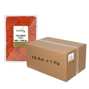 BUHARA TOPTAN TOZ TATLI BİBER 1 KG x 10 Ad - 10 KG