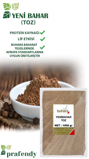 BUHARA TOPTAN YENİBAHAR TOZ 1 KG x 10 Ad - 10 KG