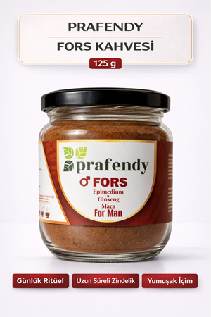 PRAFENDY FORS Epimedium-Gingseng Karışımlı Erkeklere Özel Kahve 125g