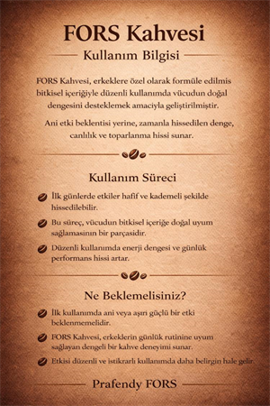 PRAFENDY FORS Epimedium-Gingseng Karışımlı Erkeklere Özel Kahve 125g