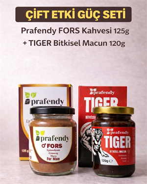 Prafendy FORS Kahvesi 125g + TIGER Bitkisel Macun 120g Erkeklere Özel Kombin Set