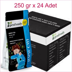 PRAFENDY HAPŞU ÇAYI GERÇEK MEYVE TANELİ 250 gr x 24 Ad. - PRAFENDY