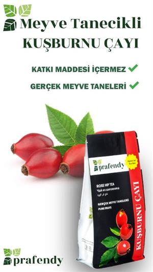 PRAFENDY KUŞBURNU ÇAYI - GERÇEK MEYVE TANELİ 250 GR