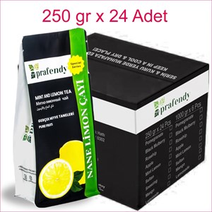 PRAFENDY NANE LİMON ÇAYI GERÇEK MEYVE TANELİ 250 gr x 24 Ad. - PRAFENDY