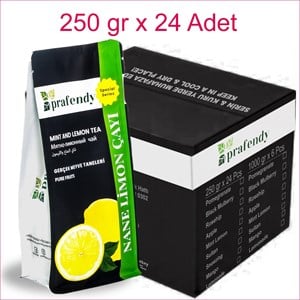 PRAFENDY NANE LİMON ÇAYI GERÇEK MEYVE TANELİ 250 gr x 24 Ad. - PRAFENDY