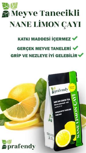 PRAFENDY NANE LİMON ÇAYI - GERÇEK MEYVE TANELİ 250 GR