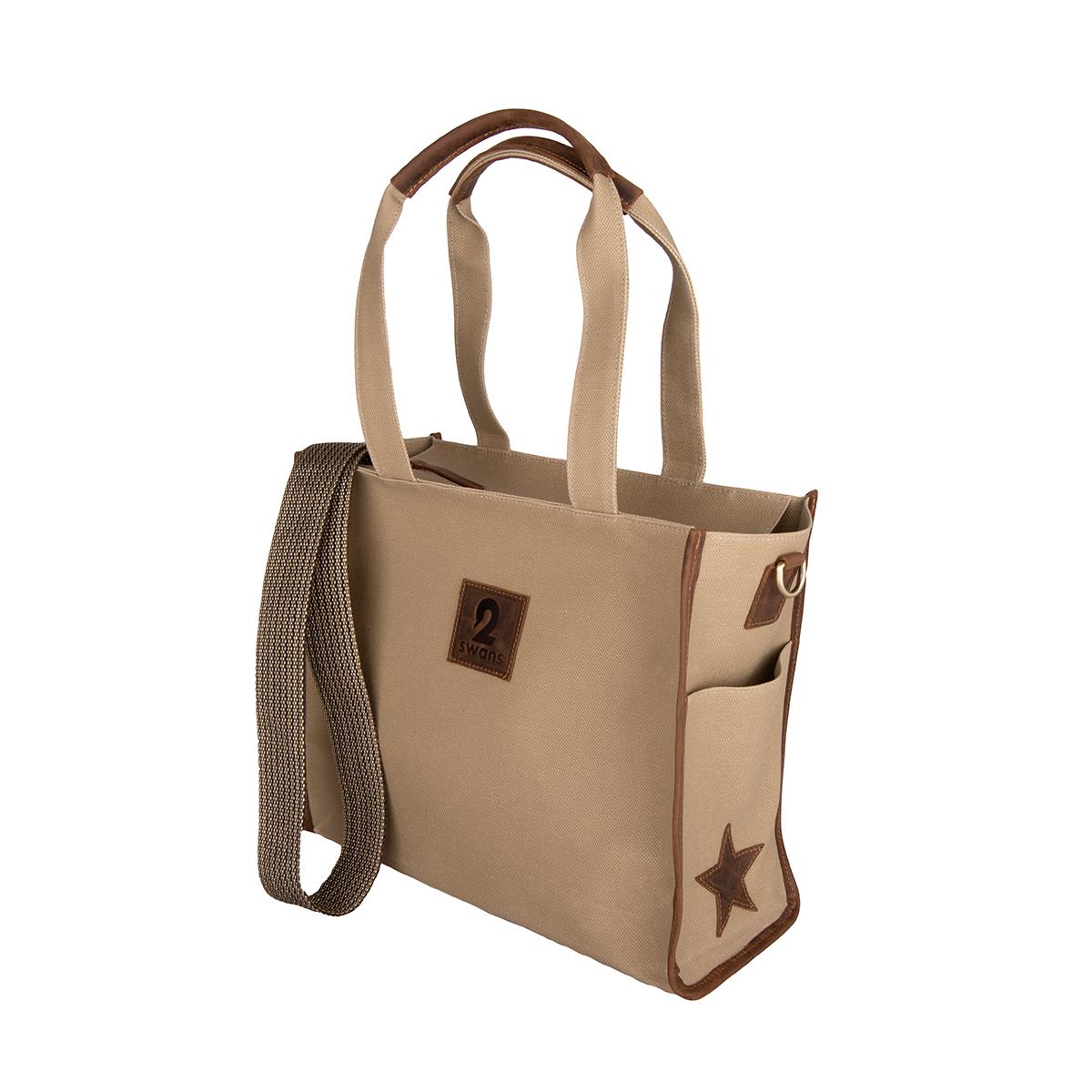 Kanvas Çanta Bej Orta Boy