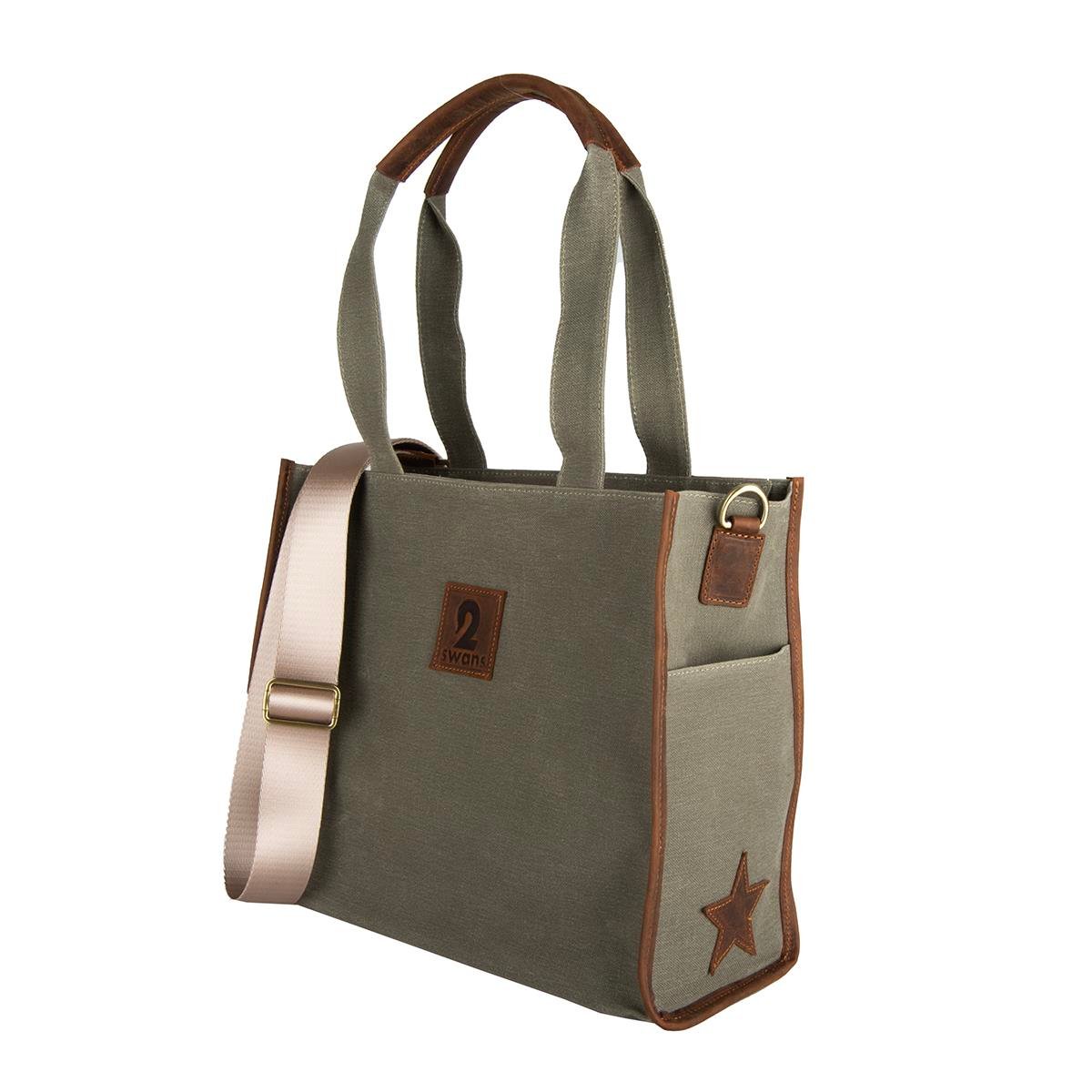 Kanvas Çanta Haki Orta Boy